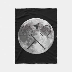 Badminton Player Players Coach Fans Boys Man Moon  Fleece Blanket
