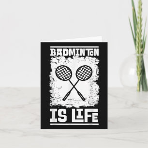 Badminton Player - Racket Shuttle Badminton  Card