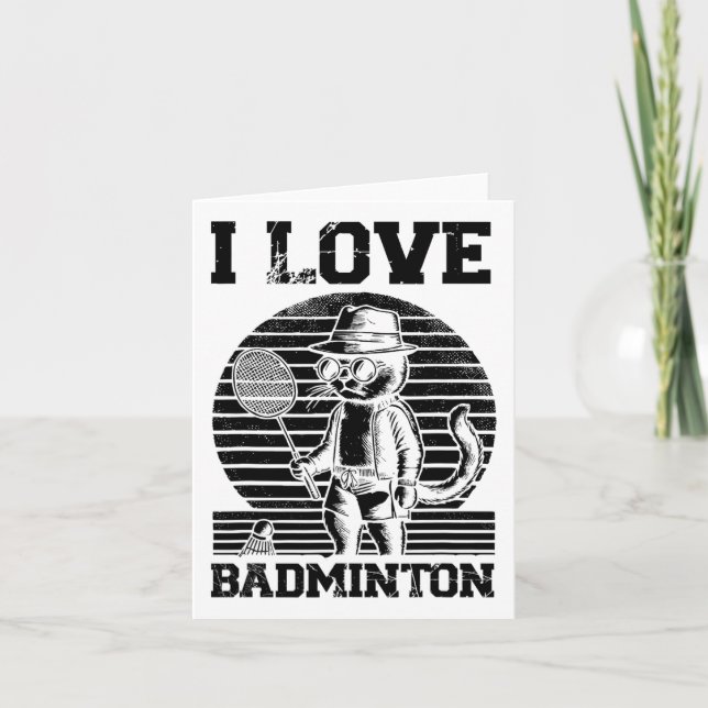 Badminton Player Shuttle 1  Card (Front)