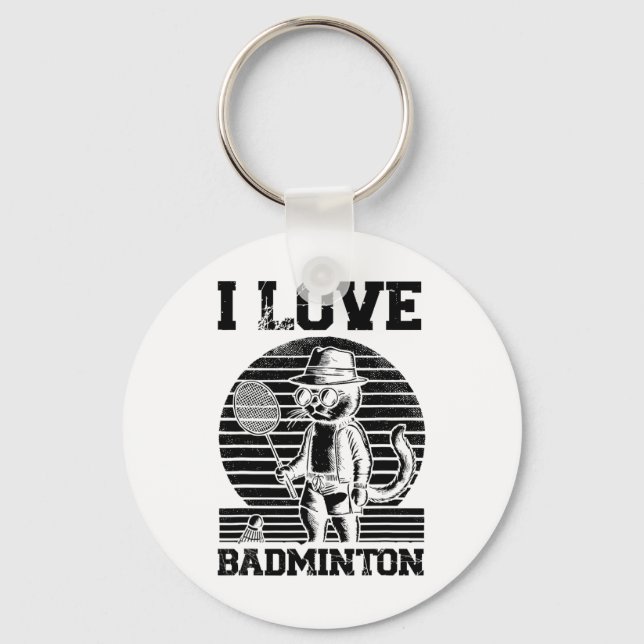Badminton Player Shuttle 1  Keychain (Front)