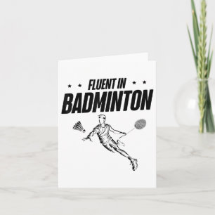 Badminton Player Shuttle Card