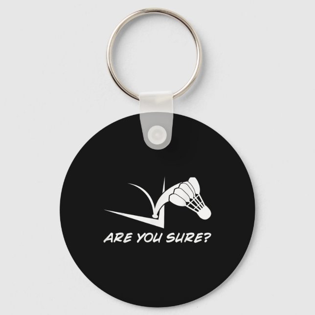 Badminton Player Shuttle  Keychain (Front)
