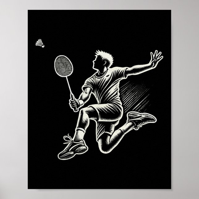 Badminton Player Shuttle  Poster (Front)