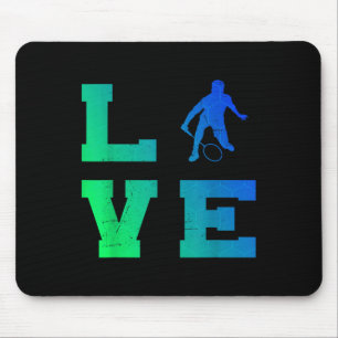 Badminton Player Shuttle Squash Mens Badminton Mouse Pad