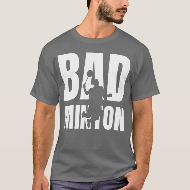 Badminton Player Smash Lover Love Sports Sport ret T-Shirt (Front)