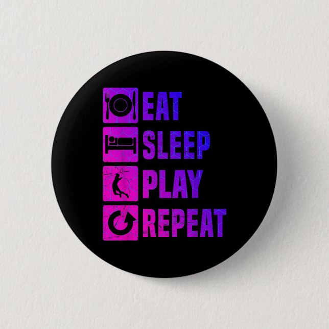 Badminton Player Squash Mens Badminton Shuttle  Button (Front)