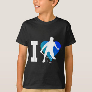 Badminton Player Squash Mens Shuttle Badminton T-Shirt