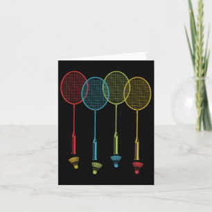 Badminton Player Team Shuttle Coach Match Badminto Card