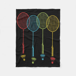 Badminton Player Team Shuttle Coach Match Badminto Fleece Blanket