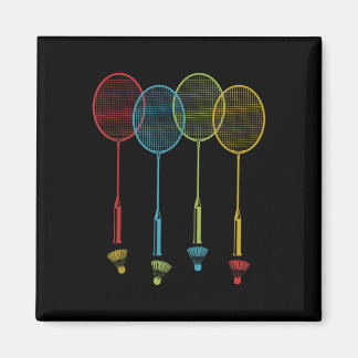Badminton Player Team Shuttle Coach Match Badminto Magnet