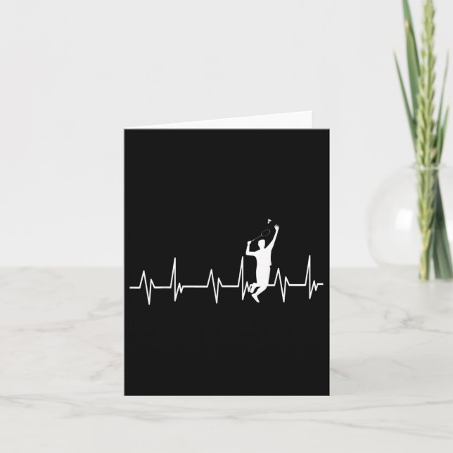 Badminton Player Vintage Badminton  Card (Front)