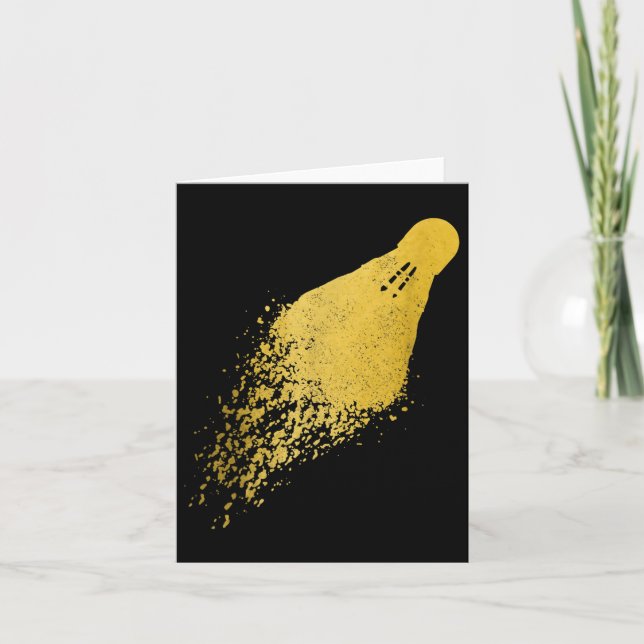 Badminton Player Vintage Badminton  Card (Front)