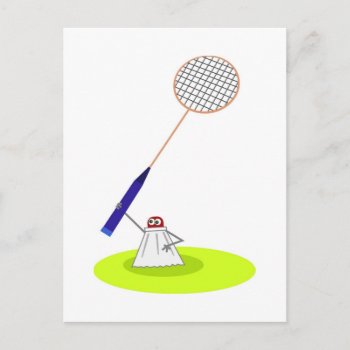 Badminton Postcard by prawny at Zazzle