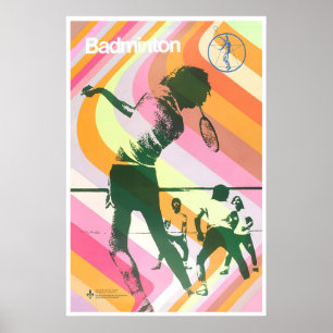 Badminton Poster Racquet Sports Art Shuttlecock