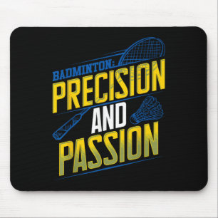 Badminton Precision And Pion Design Mouse Pad