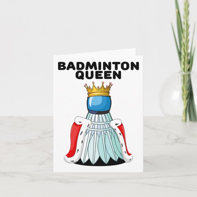 Badminton Queen Girls Badminton Shirt Womens Badmi Card (Front)
