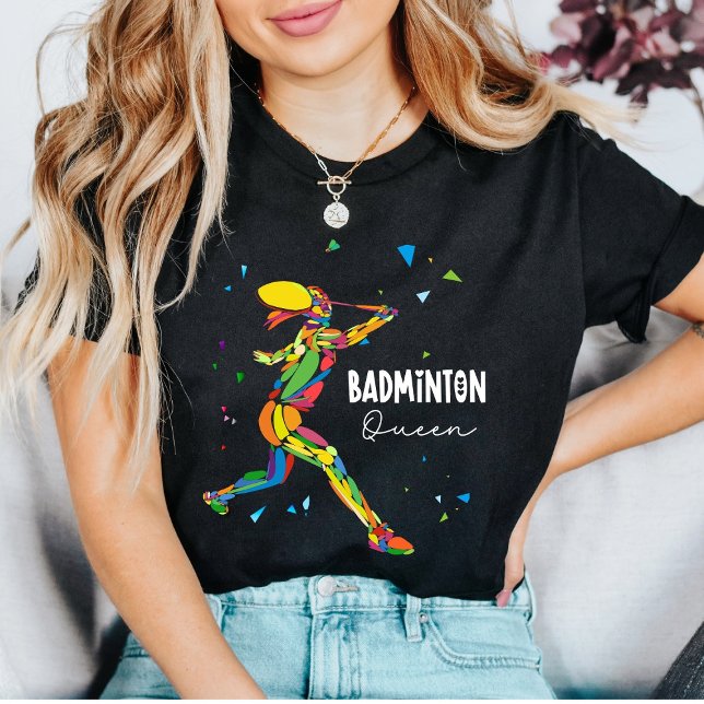 Badminton Queen Shirt Vibrant Abstract Player (Creator Uploaded)