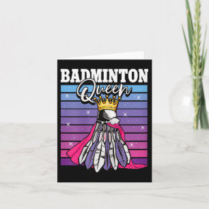 Badminton Queen Shuttle Player  Card