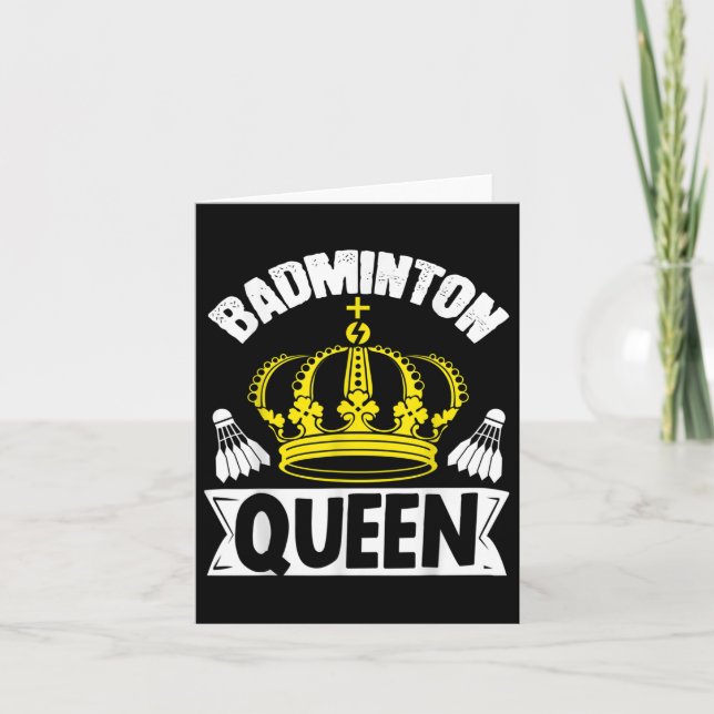 Badminton Queen Whats Your Superpower Sport Shuttl Card (Front)