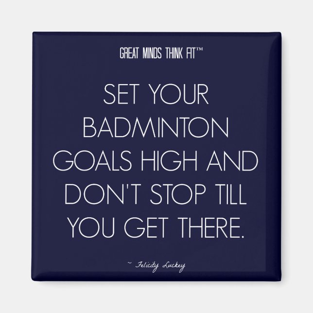 Badminton Quote 1: Goals for Success Magnet (Front)