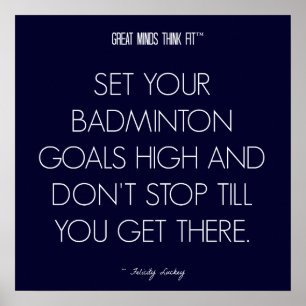 Badminton Quote 1: Goals for Success Poster