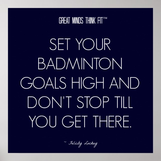 Badminton Quote 1: Goals for Success Poster (Front)