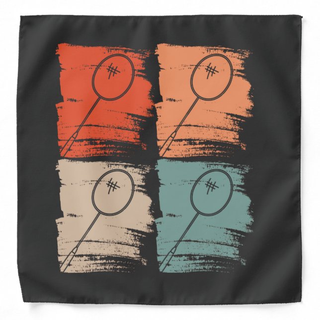 Badminton Racket Badminton Retro Bandana (Front)