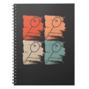 Badminton Racket Badminton Retro Notebook