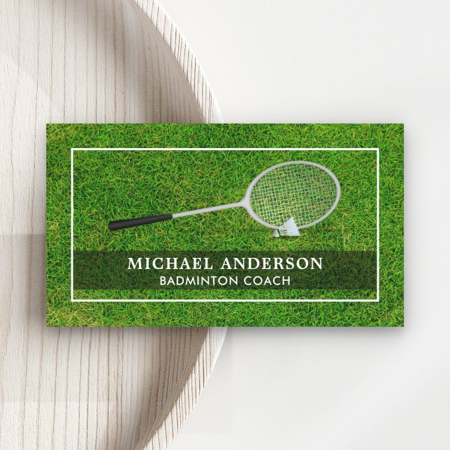 Badminton Racket Shuttlecock Professional Coach Business Card (Creator Uploaded)