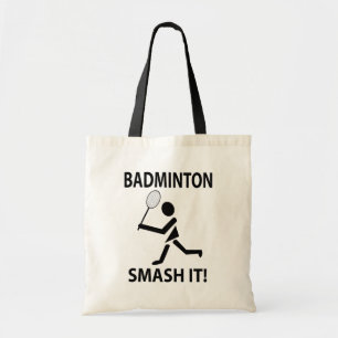 Badminton Racket Smash It Sports Player Badminton Tote Bag