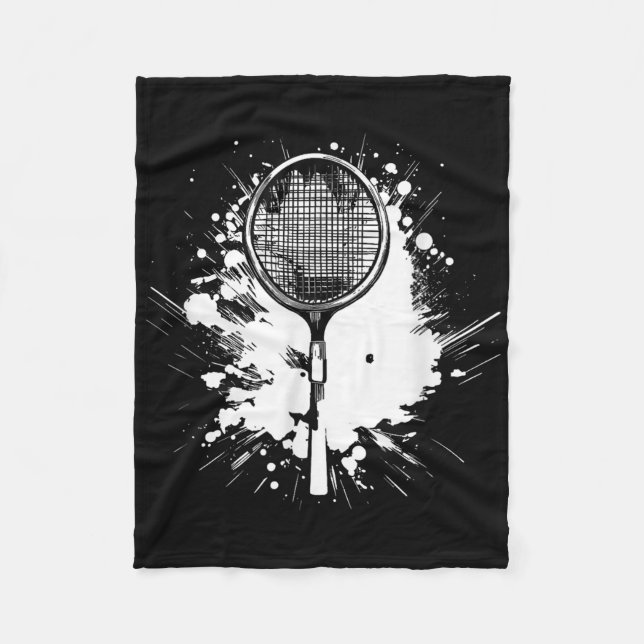 Badminton Racket Streetart  Fleece Blanket (Front)