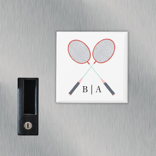 Badminton Rackets Custom Monogrammed Magnet