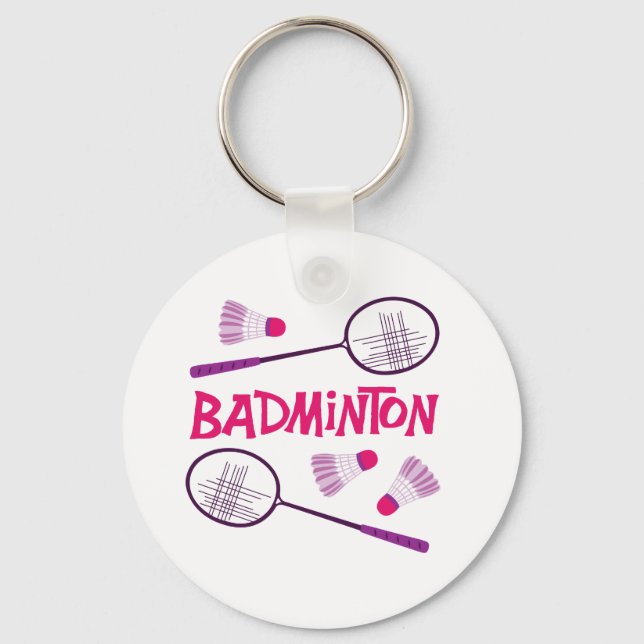 Badminton Rackets Keychain (Front)