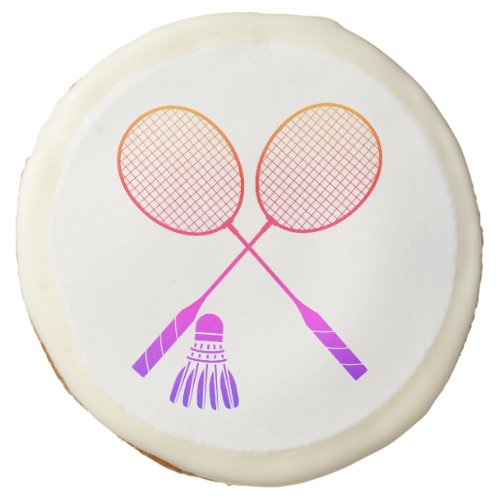 Badminton Rackets Shuttlecock Birdie Ombre   Sugar Cookie