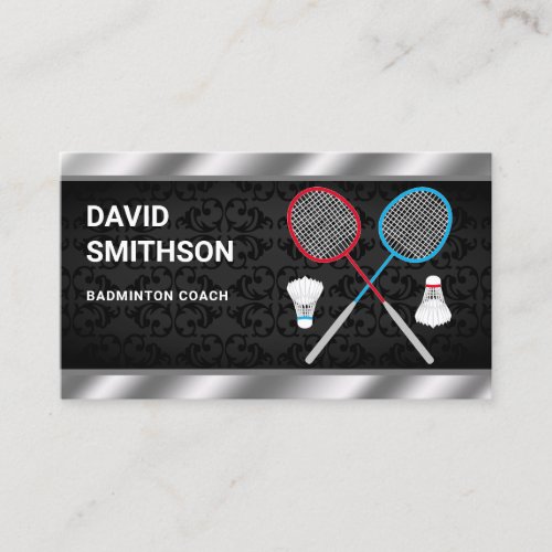 Badminton Rackets Shuttlecock Professional Coach Business Card