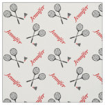 Badminton racquet and your name personalized fabric