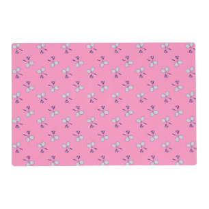 Badminton Racquet Pattern Pink Placemat
