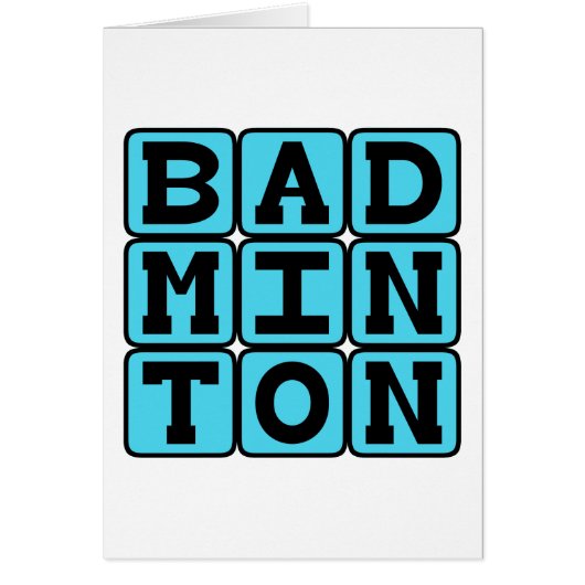 Badminton, Racquet Sport Cards (Front)