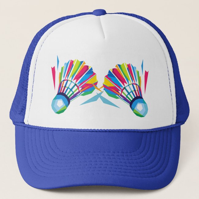 Badminton Rainbow Shuttlecocks Hat