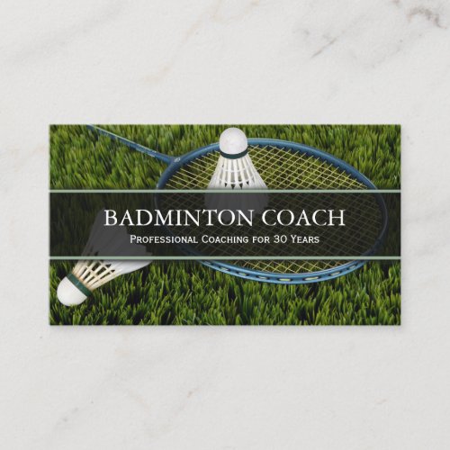 Badminton Raquet _  School Coach Business Card