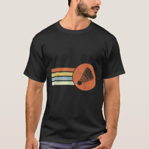 Badminton Retro Birdie Smash Shuttle Vintage Badmi T-Shirt