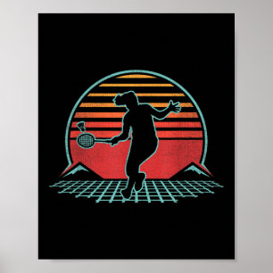 Badminton Retro Vintage 70s 80s Style Player Gift Poster
