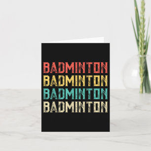 Badminton, Retro Vintage Badminton Card