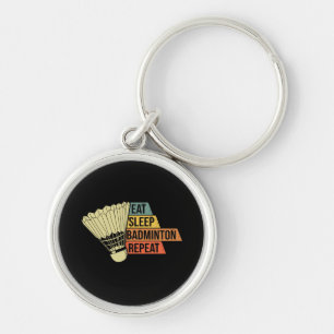 Badminton Retro Vintage Keychain