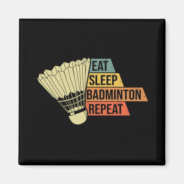 Badminton Retro Vintage Magnet (Front)
