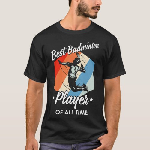 Badminton serve net jump lessons competition badmi T_Shirt