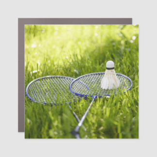 Badminton Set to Go Car Magnet