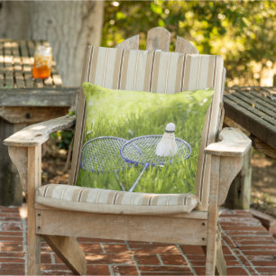 Badminton Set to Go Outdoor Pillow