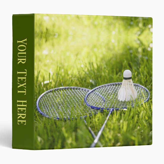 Badminton Set to Go Personal 3 Ring Binder (Front/Spine)