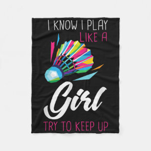 Badminton Shuttle Badminton Player Ball Sport Smas Fleece Blanket